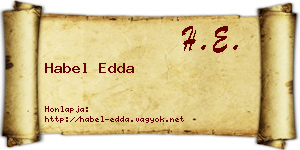 Habel Edda névjegykártya